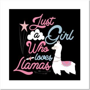 Just A Girl Who Loves Llamas Gift Ideas Posters and Art